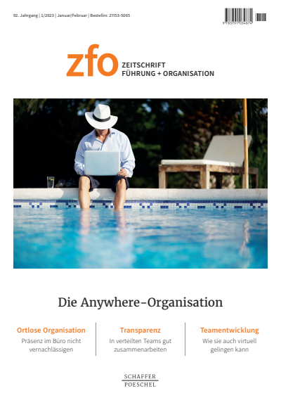 Cover der Ausgabe: zfo Jahrgang 92 (2023), Heft 1
