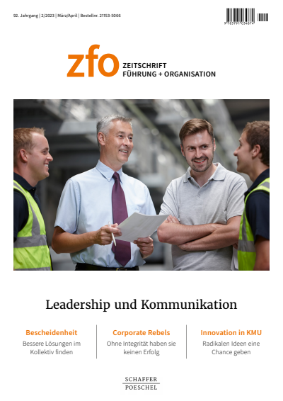 Cover der Ausgabe: zfo Jahrgang 92 (2023), Heft 2