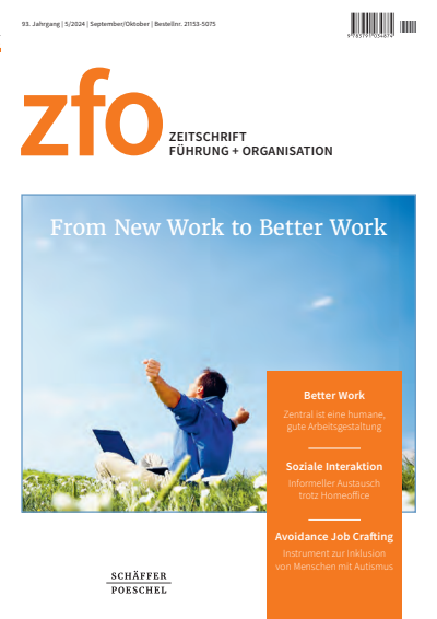 Cover of Volume: zfo Volume 93 (2024), Edition 5