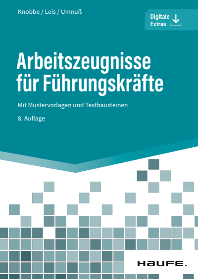 Cover des Buchs: Arbeitszeugnisse für Führungskräfte