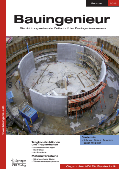 Cover of Volume: Bauingenieur Volume 90 (2015), Edition 02