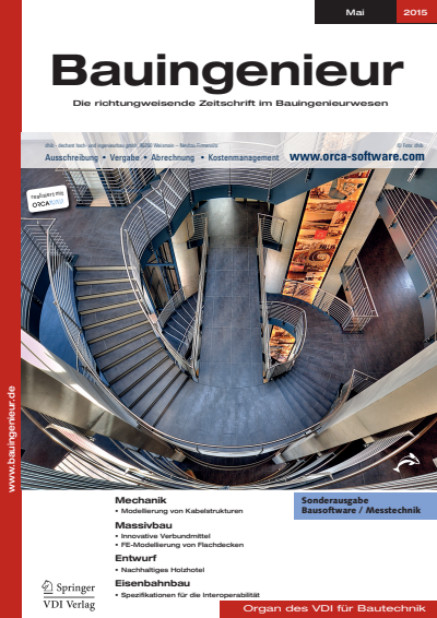 Cover of Volume: Bauingenieur Volume 90 (2015), Edition 05
