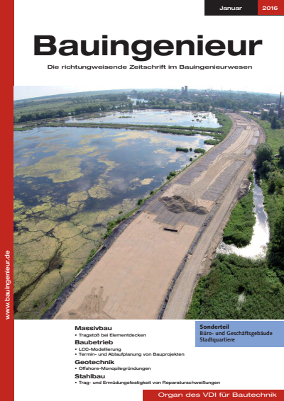 Cover of Volume: Bauingenieur Volume 91 (2016), Edition 01