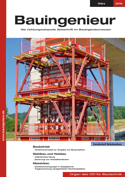 Cover of Volume: Bauingenieur Volume 91 (2016), Edition 03