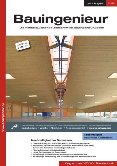 Cover of Volume: Bauingenieur Volume 91 (2016), Edition 07-08