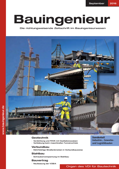 Cover of Volume: Bauingenieur Volume 91 (2016), Edition 09