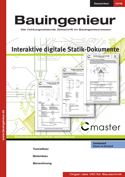 Cover of Volume: Bauingenieur Volume 91 (2016), Edition 12