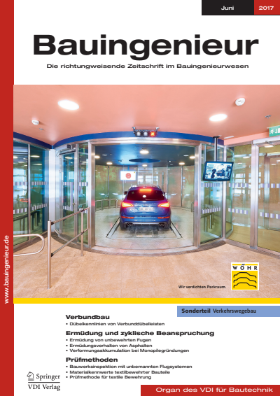 Cover of Volume: Bauingenieur Volume 92 (2017), Edition 06