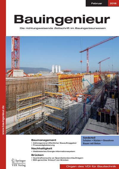 Cover of Volume: Bauingenieur Volume 93 (2018), Edition 02