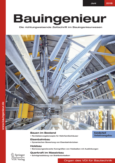 Cover of Volume: Bauingenieur Volume 93 (2018), Edition 06