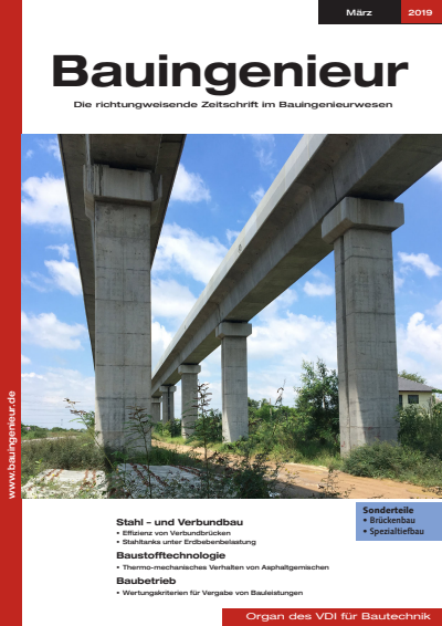 Cover of Volume: Bauingenieur Volume 94 (2019), Edition 03