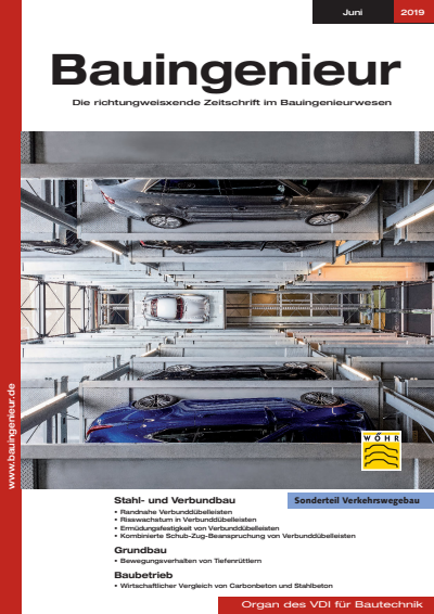 Cover of Volume: Bauingenieur Volume 94 (2019), Edition 06