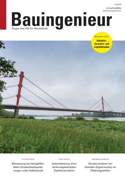 Cover of Volume: Bauingenieur Volume 94 (2019), Edition 10