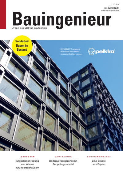 Cover of Volume: Bauingenieur Volume 94 (2019), Edition 12