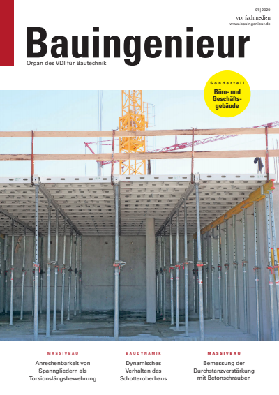 Cover of Volume: Bauingenieur Volume 95 (2020), Edition 01