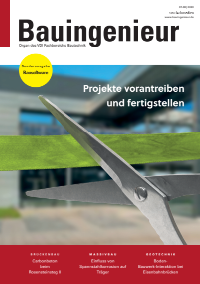 Cover of Volume: Bauingenieur Volume 95 (2020), Edition 07-08