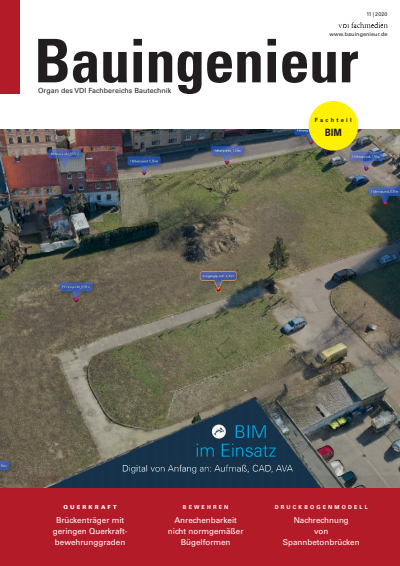 Cover of Volume: Bauingenieur Volume 95 (2020), Edition 11