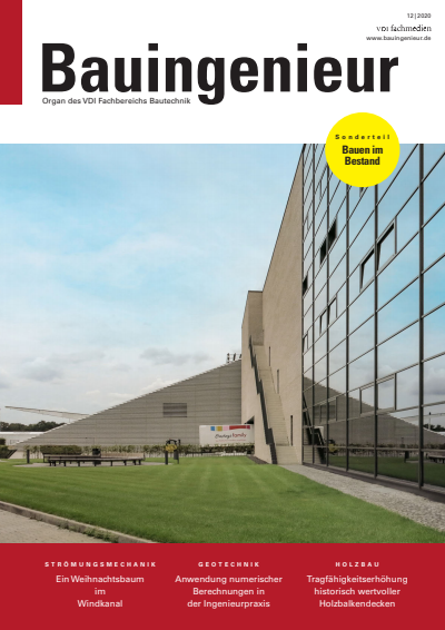Cover der Ausgabe: Bauingenieur Jahrgang 95 (2020), Heft 12