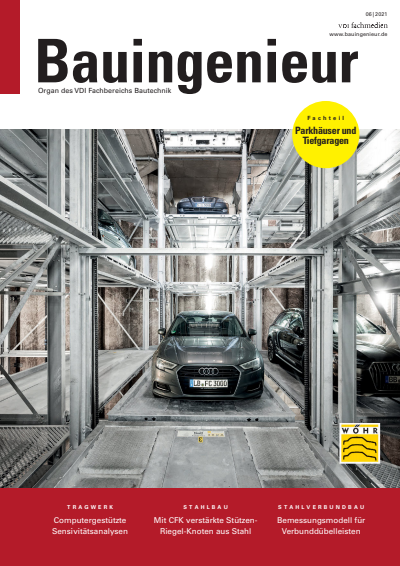 Cover der Ausgabe: Bauingenieur Jahrgang 96 (2021), Heft 06