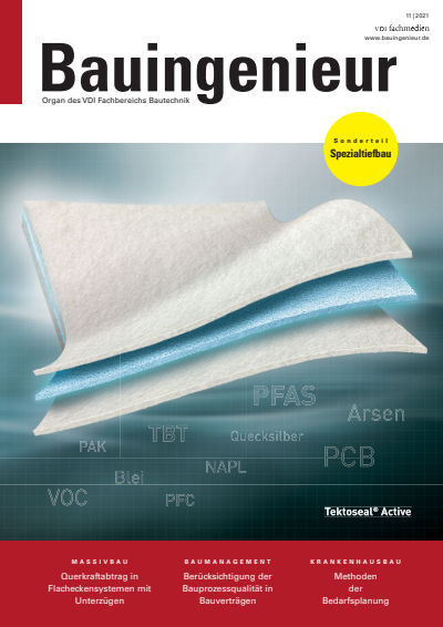 Cover der Ausgabe: Bauingenieur Jahrgang 96 (2021), Heft 11