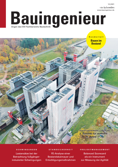 Cover of Volume: Bauingenieur Volume 96 (2021), Edition 12
