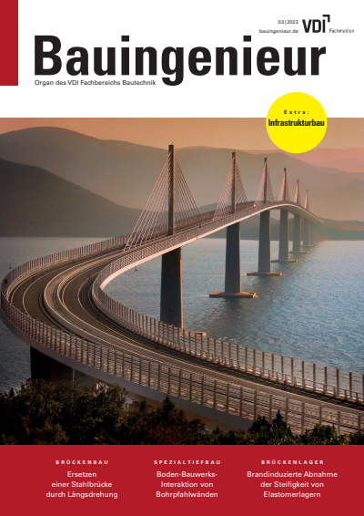 Cover der Ausgabe: Bauingenieur Jahrgang 98 (2023), Heft 03