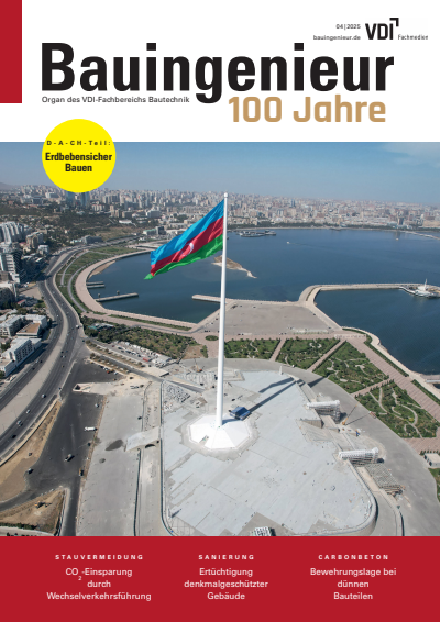 Cover der Ausgabe: Bauingenieur Jahrgang 100 (2025), Heft 04