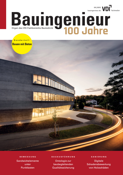 Cover der Ausgabe: Bauingenieur Jahrgang 100 (2025), Heft 06