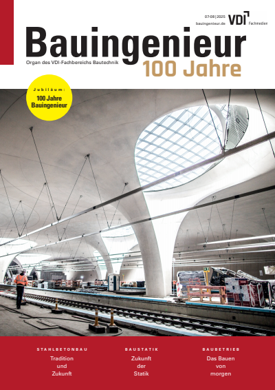 Cover der Ausgabe: Bauingenieur Jahrgang 100 (2025), Heft 07-08