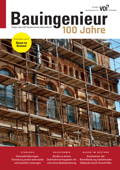 Cover of Volume: Bauingenieur Volume 100 (2025), Edition 12