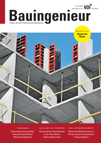 Cover der Ausgabe: Bauingenieur Jahrgang 101 (2026), Heft 01-02