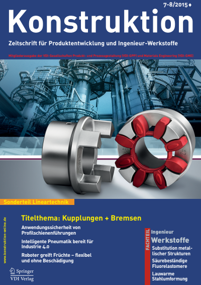 Cover der Ausgabe: Konstruktion Jahrgang 67 (2015), Heft 07-08