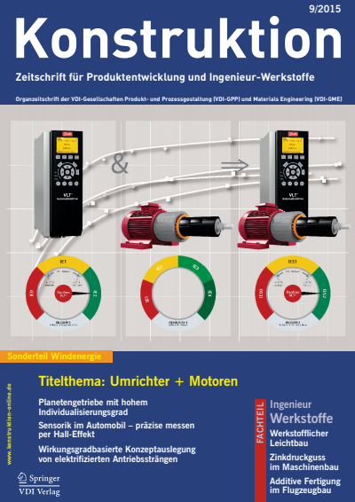 Cover der Ausgabe: Konstruktion Jahrgang 67 (2015), Heft 09