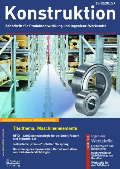 Cover der Ausgabe: Konstruktion Jahrgang 67 (2015), Heft 11-12