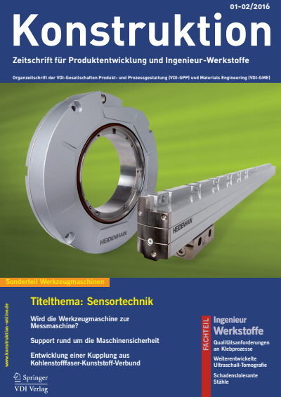 Cover der Ausgabe: Konstruktion Jahrgang 68 (2016), Heft 01-02