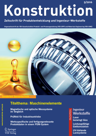 Cover der Ausgabe: Konstruktion Jahrgang 68 (2016), Heft 05