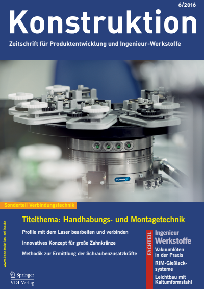 Cover der Ausgabe: Konstruktion Jahrgang 68 (2016), Heft 06