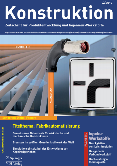 Cover der Ausgabe: Konstruktion Jahrgang 69 (2017), Heft 04