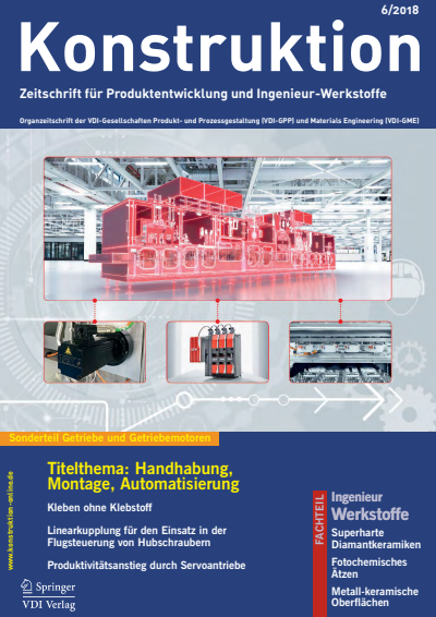 Cover der Ausgabe: Konstruktion Jahrgang 70 (2018), Heft 06