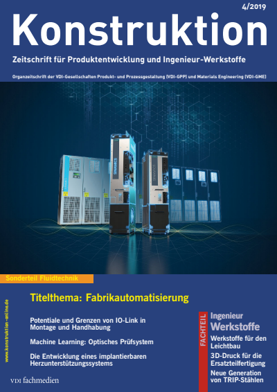 Cover der Ausgabe: Konstruktion Jahrgang 71 (2019), Heft 04