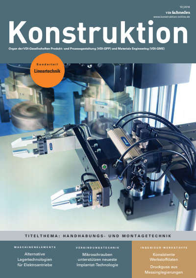 Cover der Ausgabe: Konstruktion Jahrgang 71 (2019), Heft 10