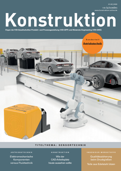 Cover der Ausgabe: Konstruktion Jahrgang 72 (2020), Heft 01-02