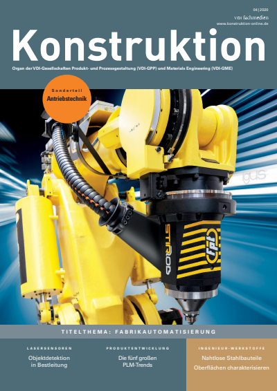 Cover der Ausgabe: Konstruktion Jahrgang 72 (2020), Heft 04