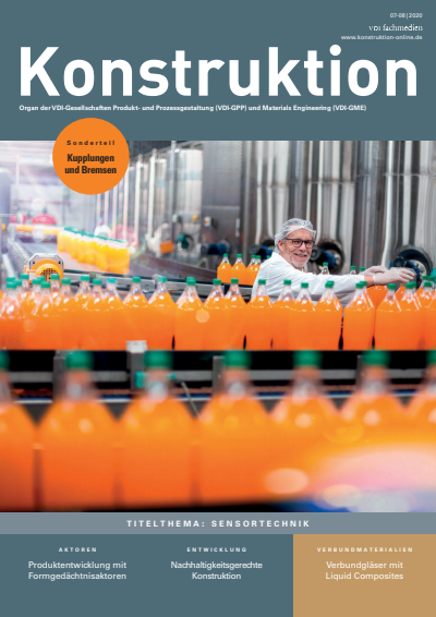 Cover der Ausgabe: Konstruktion Jahrgang 72 (2020), Heft 07-08