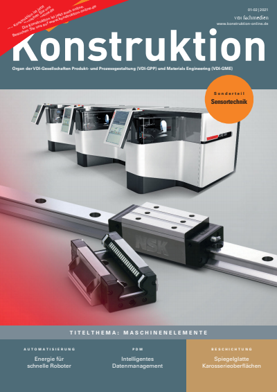 Cover der Ausgabe: Konstruktion Jahrgang 73 (2021), Heft 01-02