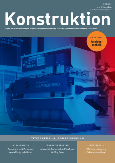 Cover der Ausgabe: Konstruktion Jahrgang 73 (2021), Heft 11-12