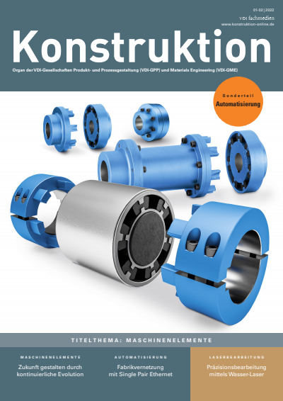 Cover der Ausgabe: Konstruktion Jahrgang 74 (2022), Heft 01-02