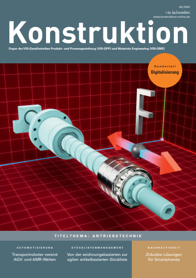 Cover der Ausgabe: Konstruktion Jahrgang 74 (2022), Heft 03