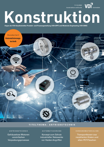 Cover der Ausgabe: Konstruktion Jahrgang 74 (2022), Heft 11-12