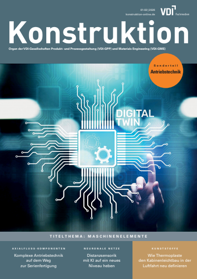 Cover der Ausgabe: Konstruktion Jahrgang 78 (2026), Heft 01-02